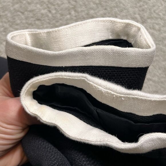 Lauren Ralph Lauren Black Linen Lady Jacket Womens 6 Button White Trim Preppy - Picture 9 of 10